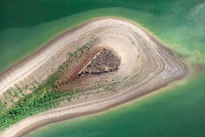 High angle view of beach