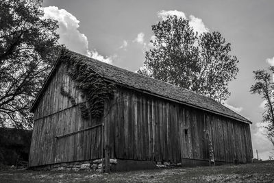 Exterior of old building against sky