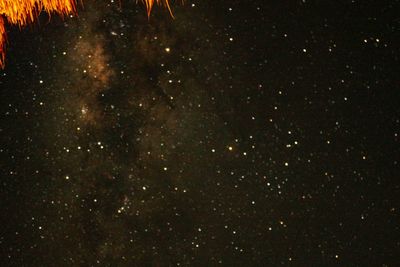 Close-up of star field against sky at night