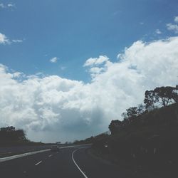 Road passing through landscape