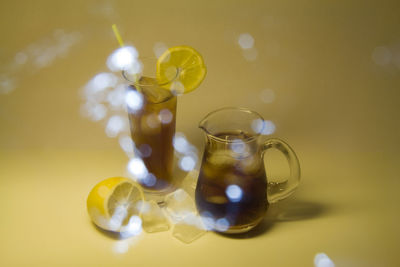 Close-up of drink on table