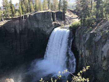 Scenic view of waterfall