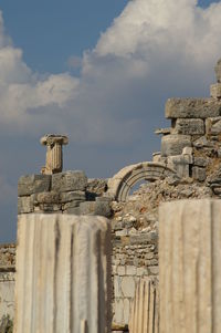 Exterior of old building against sky