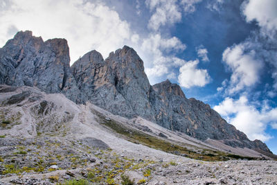 Panoramic view of landscape and mountains against sky