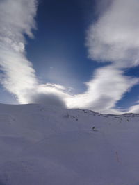 Low angle view of cloudy sky