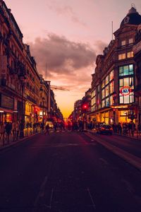 City street at dusk