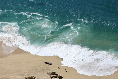 High angle view of beach