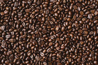Fresh dark roasted coffee background
