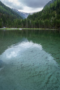 Scenic view of lake against mountain