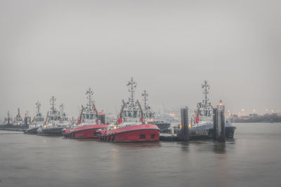 Tug boats in fog