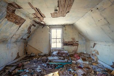 Interior of abandoned house