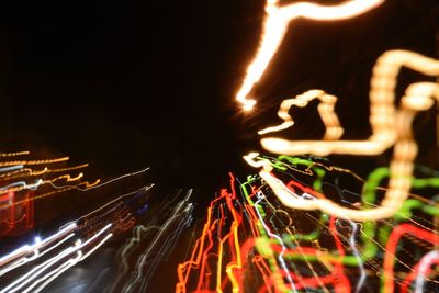 Light trails at night