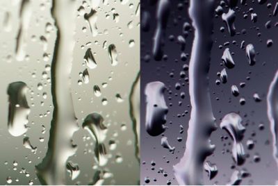 Close-up of water drops on leaf