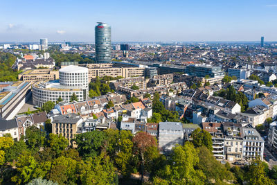 Düsseldorf from a bird's eye view, drone photography