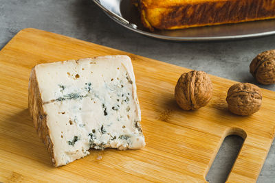 Close-up of food on cutting board