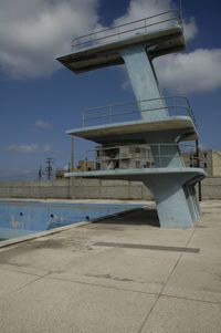 Built structures against the sky