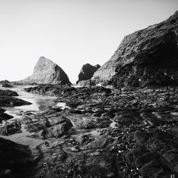 Rock formations in sea