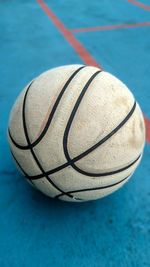 Close-up of basketball on table