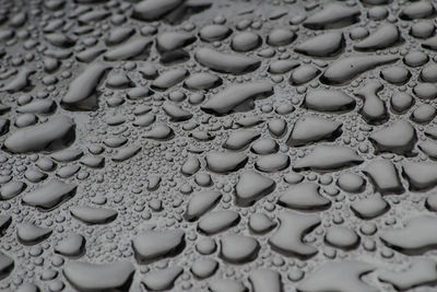 Full frame shot of wet glass