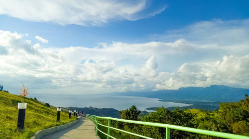 Panoramic view of road against sky
