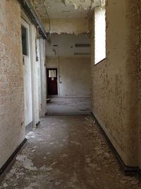 Empty corridor in abandoned building