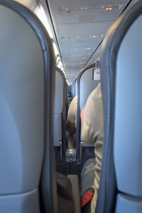 Man sitting in train