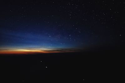 Scenic view of sky at night