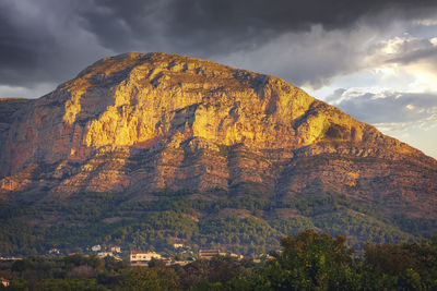 Scenic view of mountain against sky