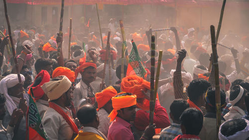 Crowd during traditional festival