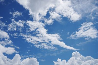 Low angle view of clouds in sky