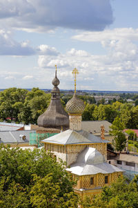 View of temple against cloudy sky