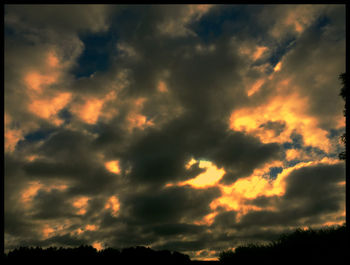 Low angle view of cloudy sky