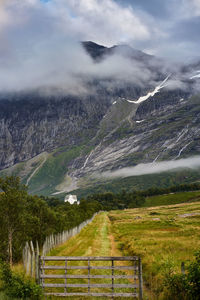 A lone homestead in norangsdalen, norway