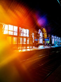 Railroad station platform against sky