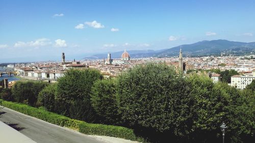 View of townscape against sky