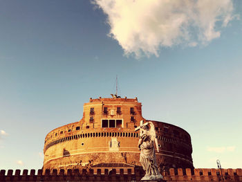 Low angle view of historical building against sky