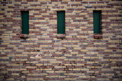 Full frame shot of brick building