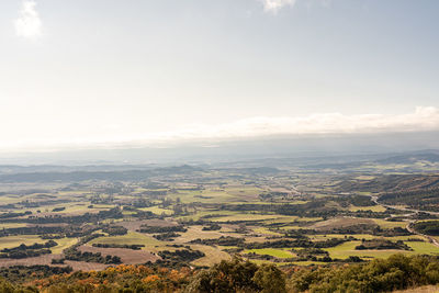 Aerial view of landscape against sky