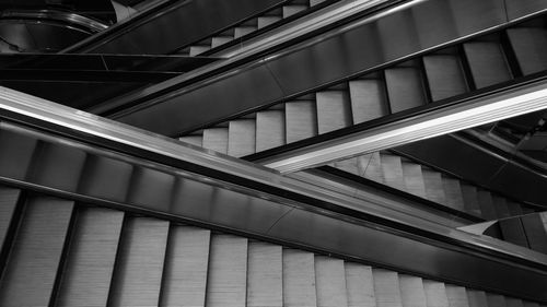 Full frame shot of escalators