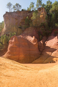 View of rock formations