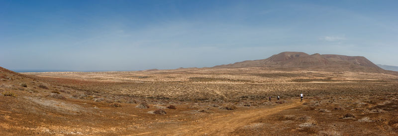 Scenic view of desert against sky