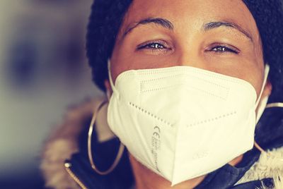 Close-up portrait of young woman