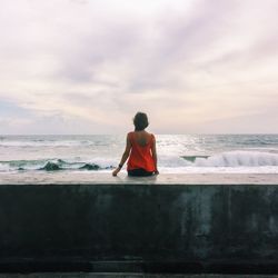 Scenic view of sea against sky