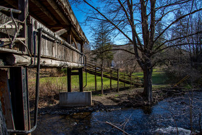 Built structure with trees in background