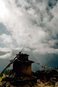 Low angle view of built structure against sky