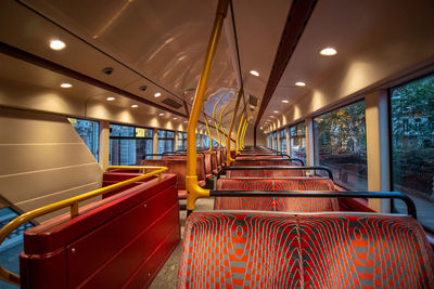 Empty seats in bus