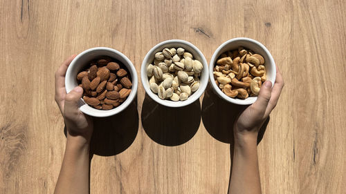 Cropped hand of woman holding food