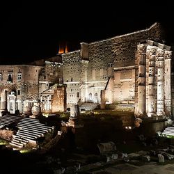 Exterior of building at night