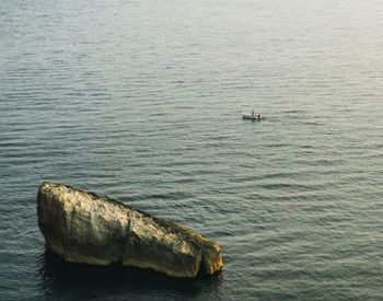 High angle view of sea