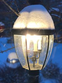 Close-up of illuminated light bulb